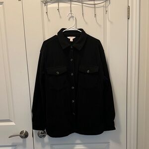 Joe Fresh Black Button-Up Jacket Size Large